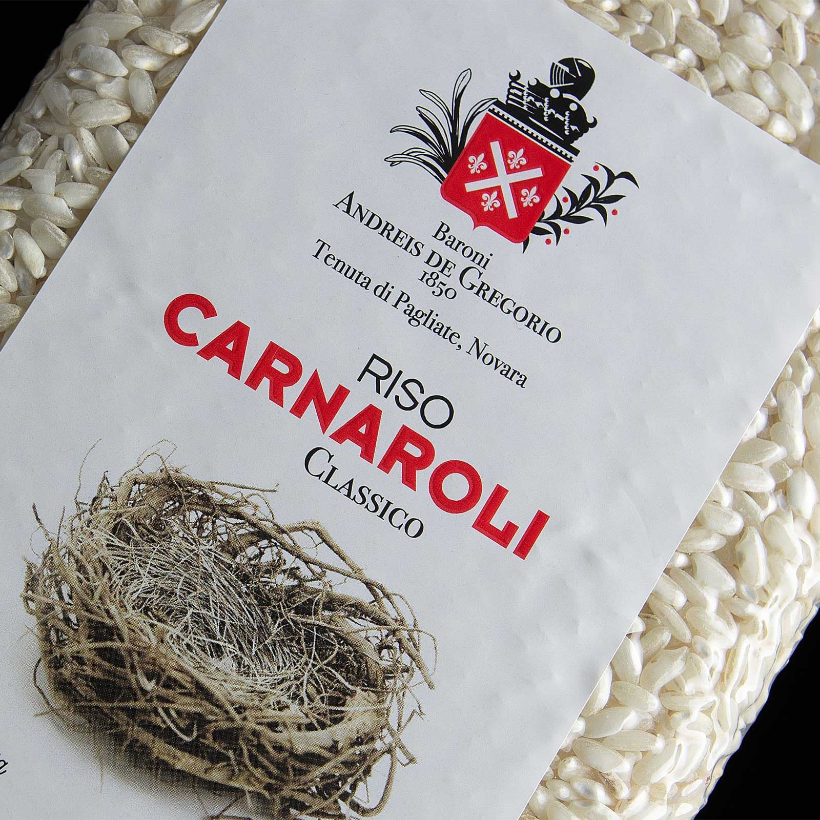 etichetta adesiva riso carnaroli