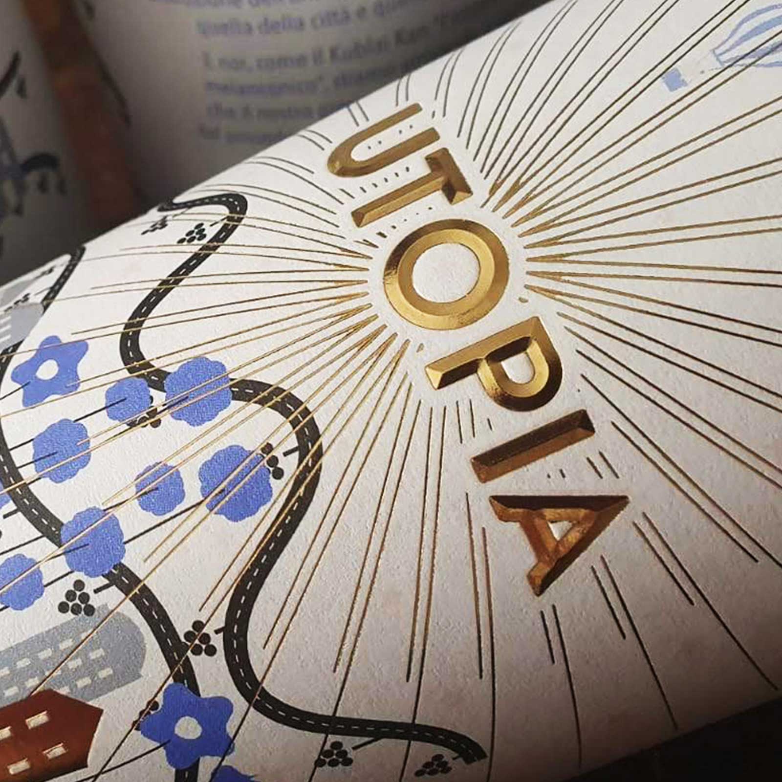 etichetta adesive lamina dettaglio macro utopia